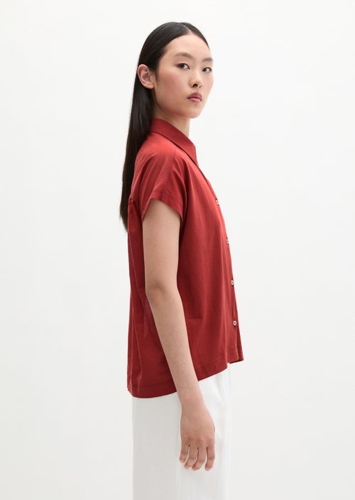 Jersey blouse wide — Tall Poppy