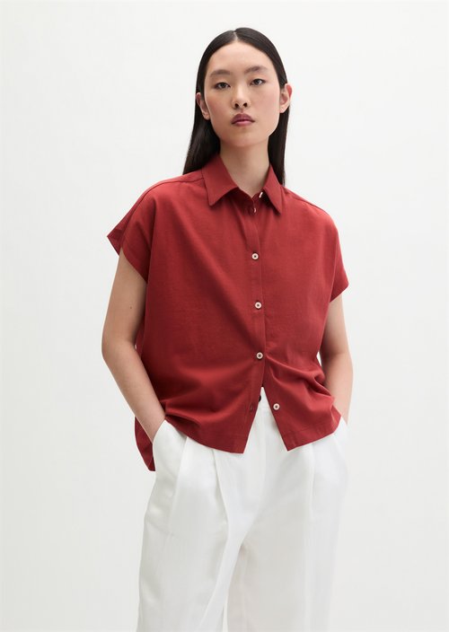 Jersey blouse wide — Tall Poppy