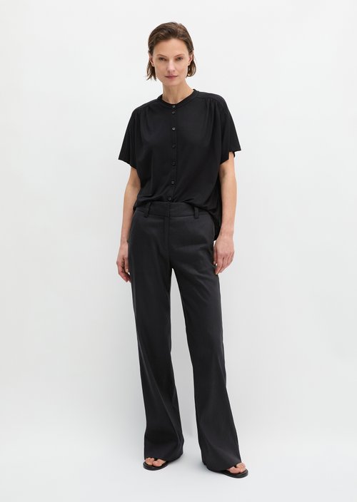 Regular jersey blouse — Black