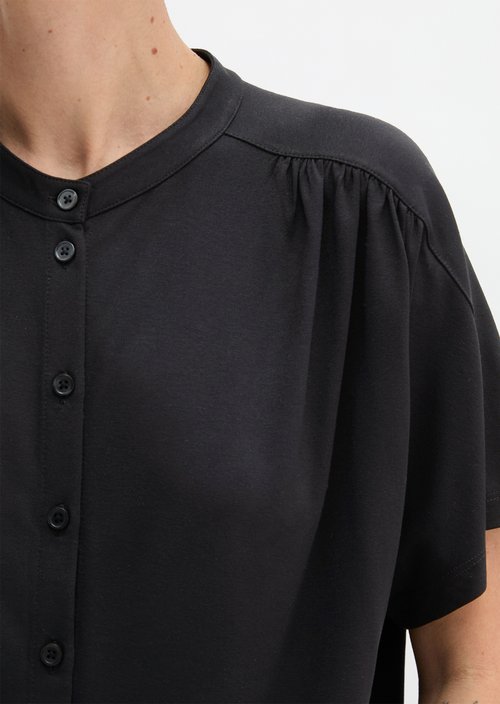 Regular jersey blouse — Black