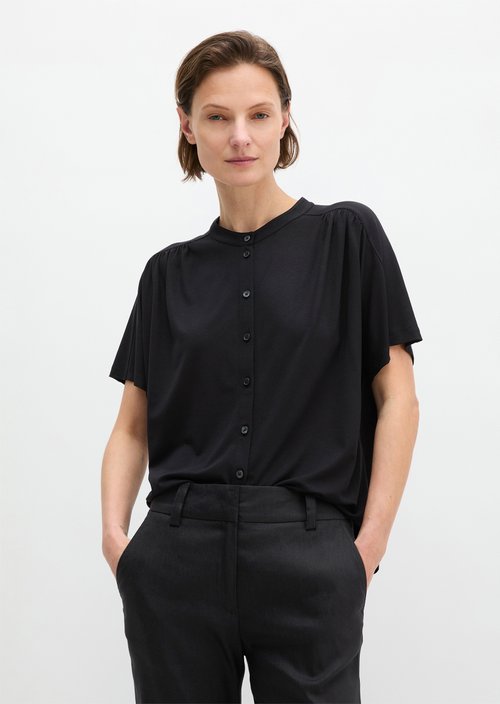 Regular jersey blouse — Black