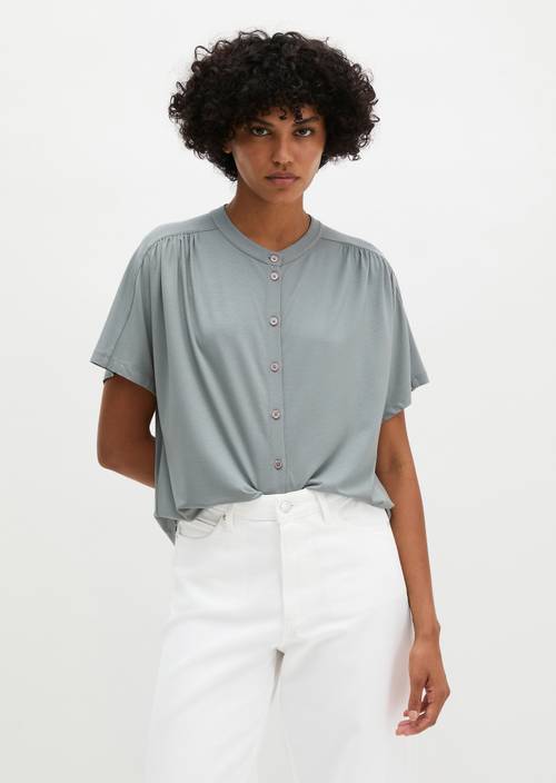 Regular jersey blouse Quiet Sea in front view