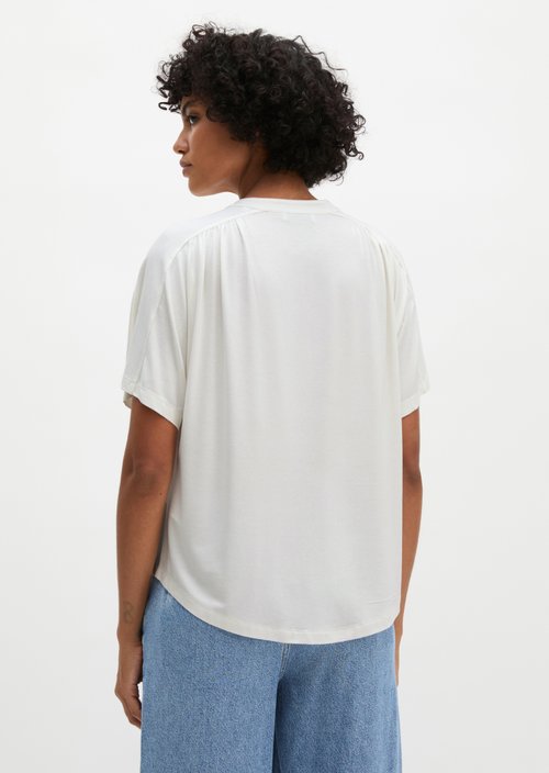 Regular jersey blouse — White Cotton