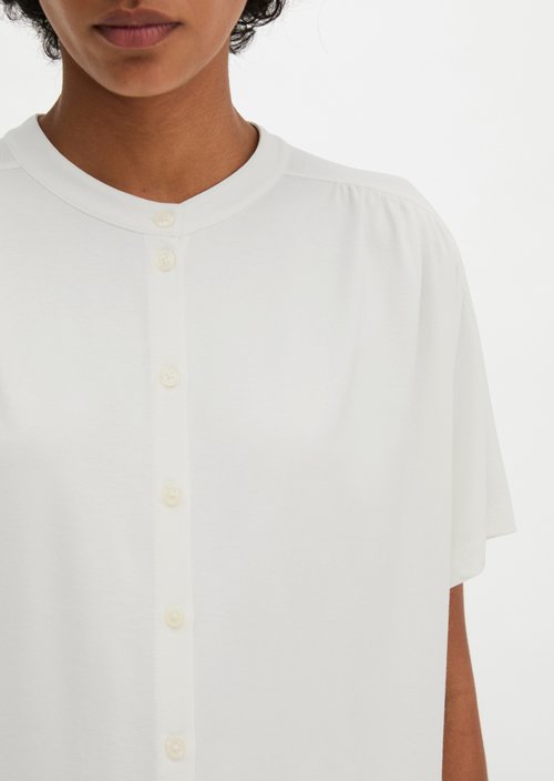 Regular jersey blouse — White Cotton