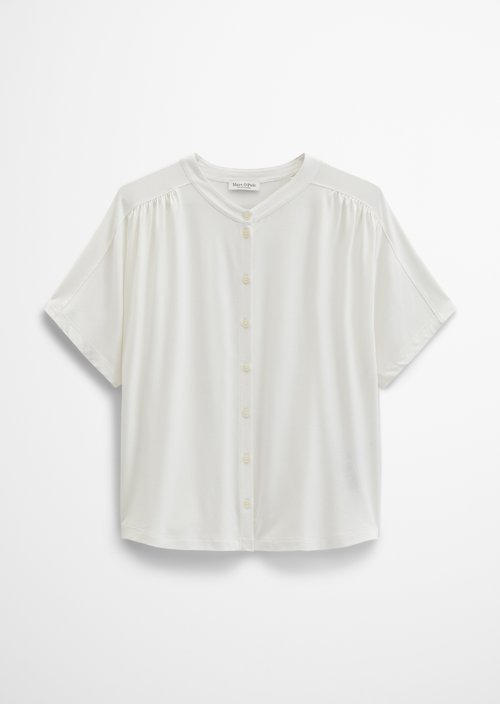 Regular jersey blouse — White Cotton
