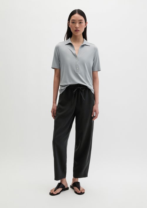 Regular polo-style jersey blouse — Quiet Sea