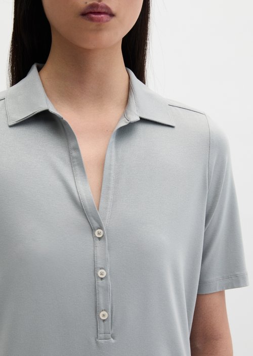 Regular polo-style jersey blouse — Quiet Sea