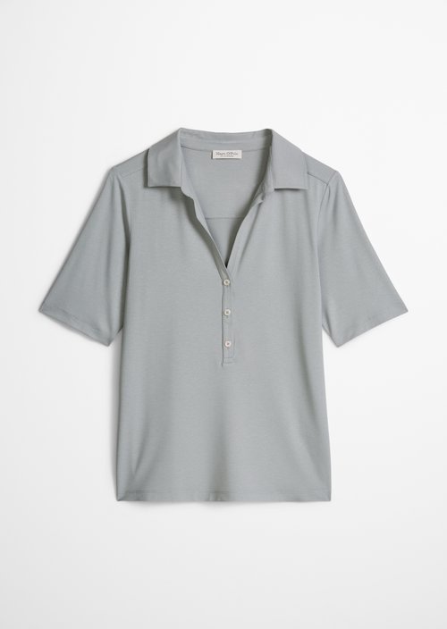 Regular polo-style jersey blouse — Quiet Sea