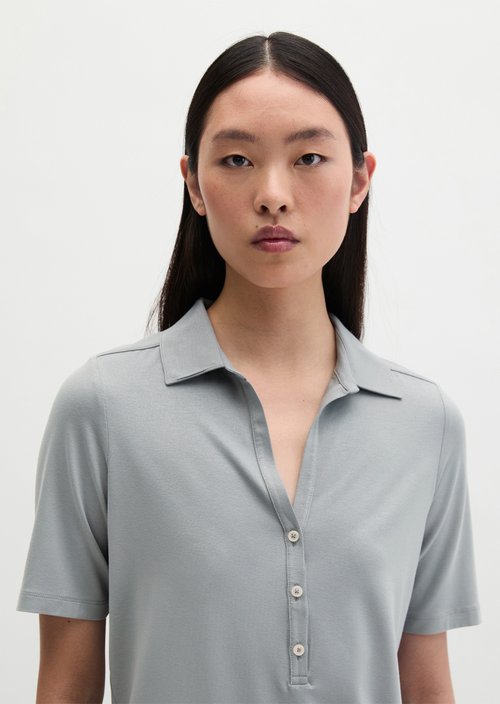 Regular polo-style jersey blouse — Quiet Sea
