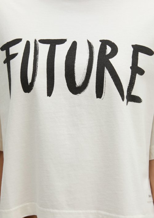Print T-shirt loose — White Cotton