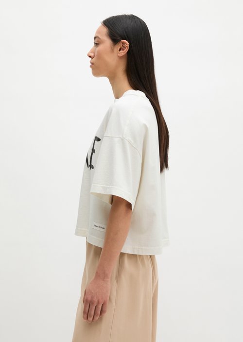 Print T-shirt loose — White Cotton