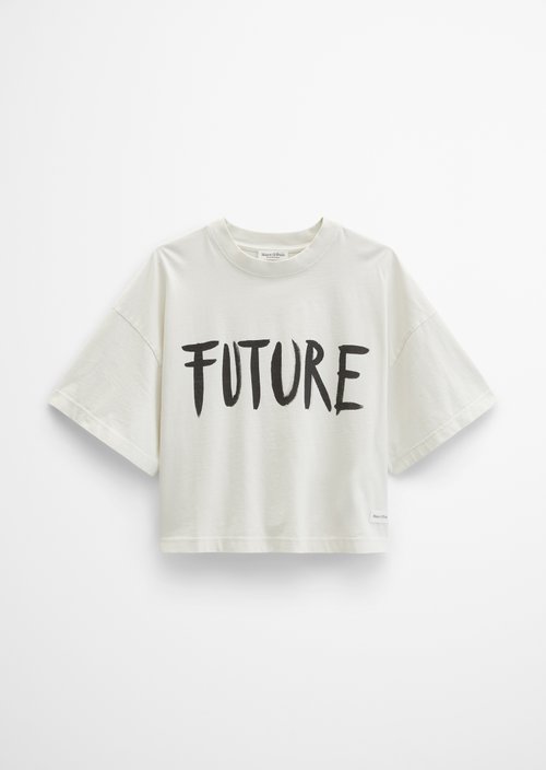 Print T-shirt loose — White Cotton