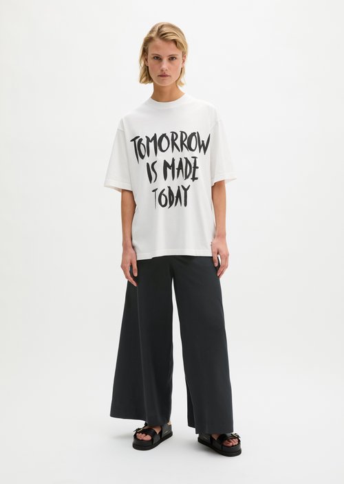 Print T-shirt loose — White