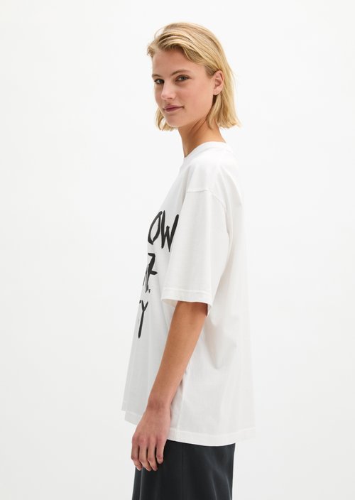 Print T-shirt loose — White