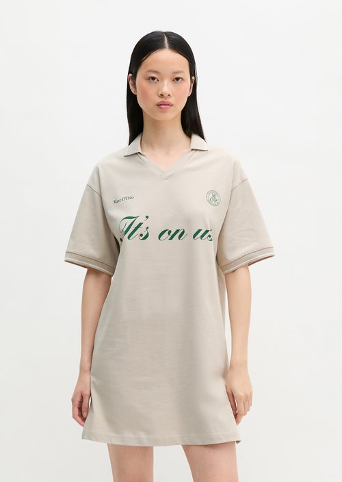 MOP Club '67 Football Shirt Dress — Grey Silk