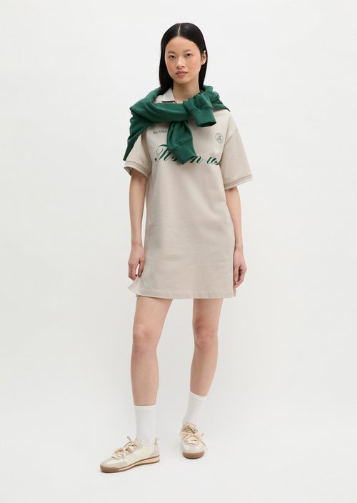 MOP Club '67 Football Shirt Dress — Grey Silk