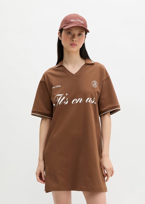 MOP Club '67 Football Shirt Dress — Mid Brown