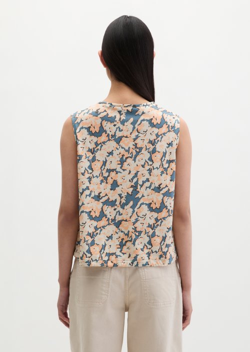 Loose T-shirt with drawstring — Medium Blue