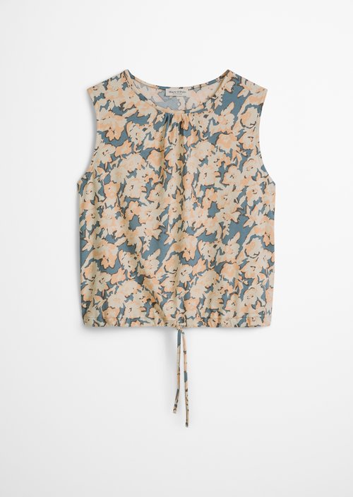 Loose T-shirt with drawstring — Medium Blue