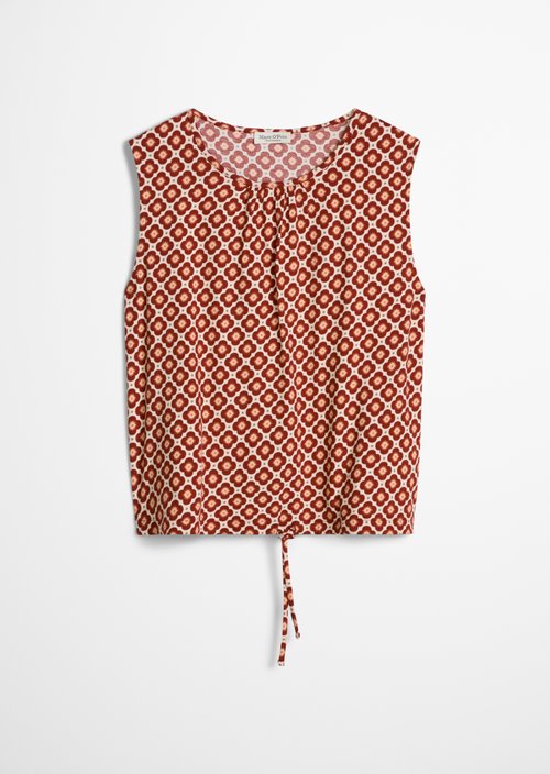 Loose T-shirt with drawstring — Medium Red