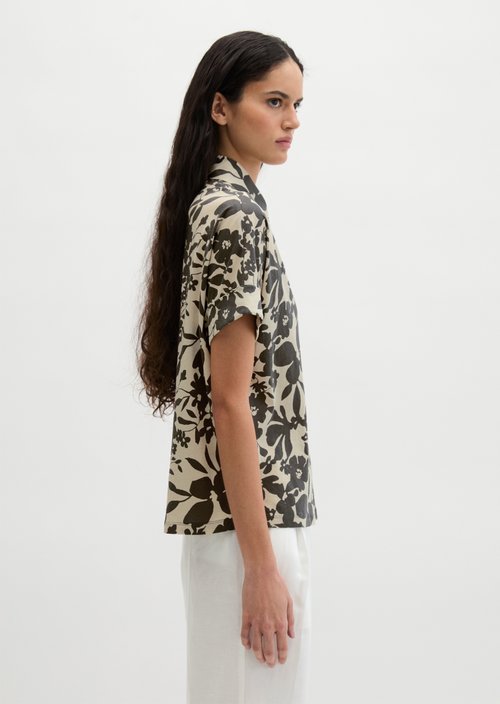 Regular jersey blouse — Medium Grey