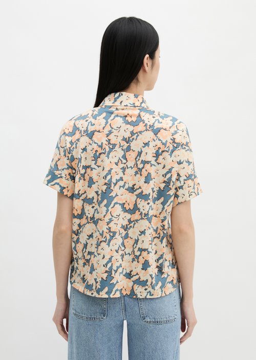 Regular jersey blouse — Medium Blue