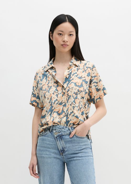 Regular jersey blouse — Medium Blue