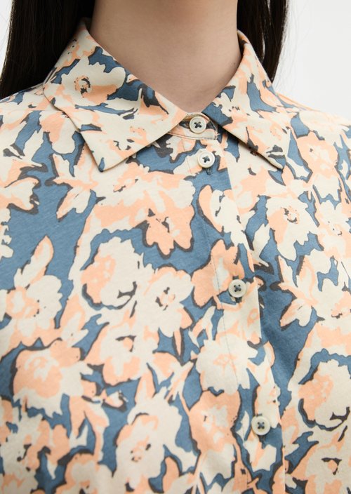Regular jersey blouse — Medium Blue