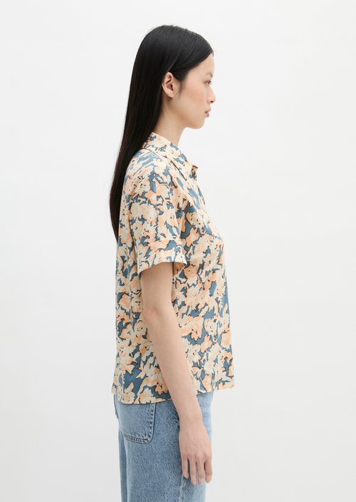 Regular jersey blouse — Medium Blue