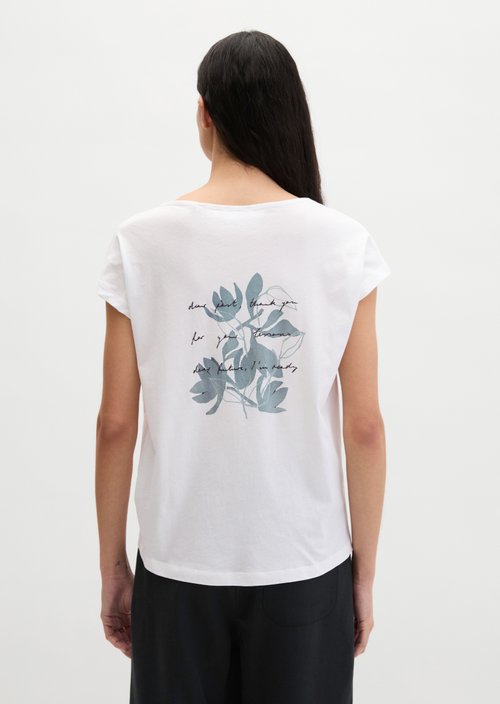 Print T-shirt loose — White