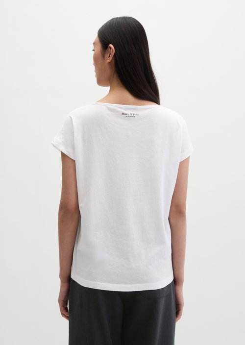 Print T-shirt loose — White