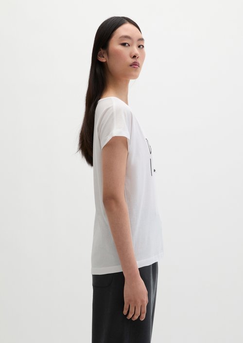 Print T-shirt loose — White