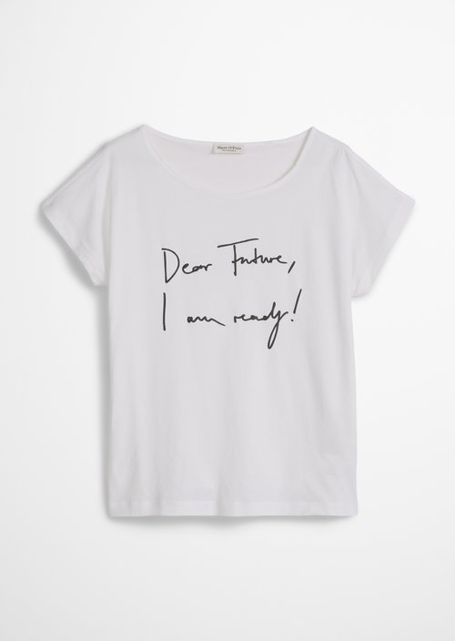 Print T-shirt loose — White