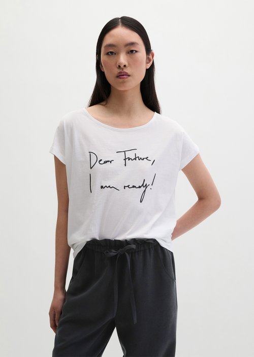 Print T-shirt loose — White