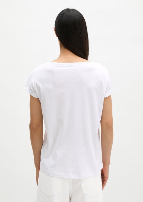 Print T-shirt loose — White