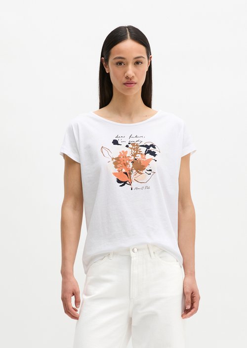 Print T-shirt loose — White