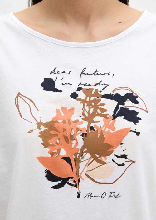 Print T-shirt loose — White