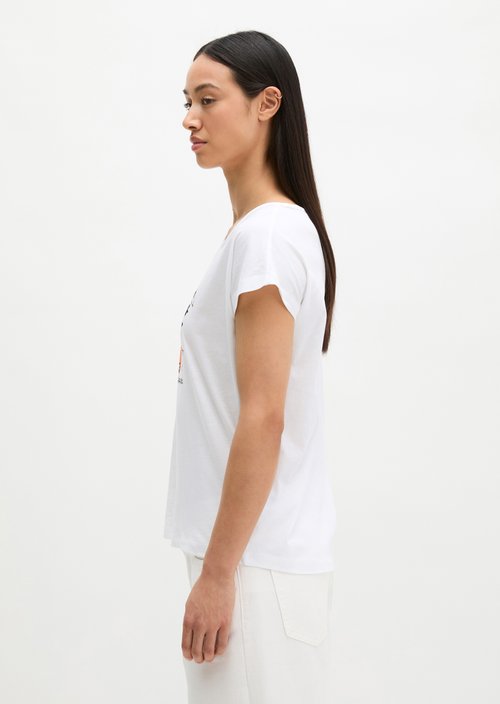 Print T-shirt loose — White