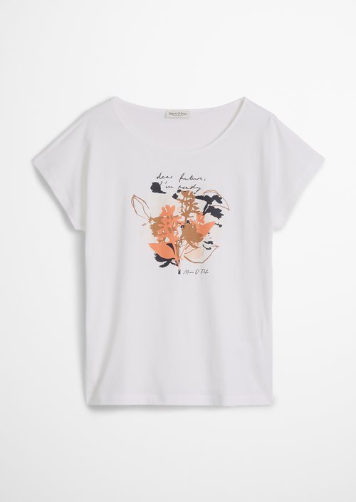 Print T-shirt loose — White