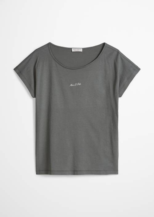 Volné tričko s potiskem Oxide Grey v izolovaném pohledu bez modelu