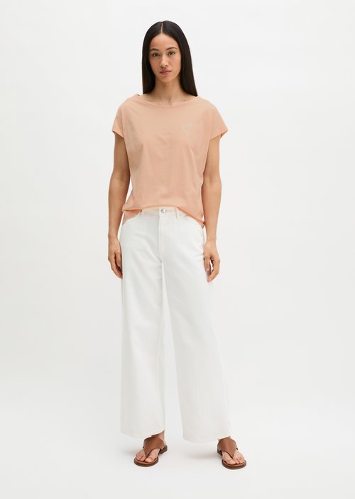 Print T-shirt loose — Soft Peach