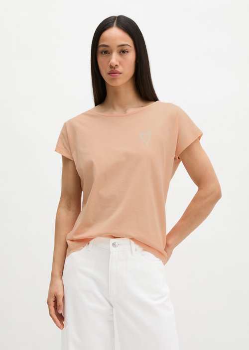Print T-shirt loose — Soft Peach