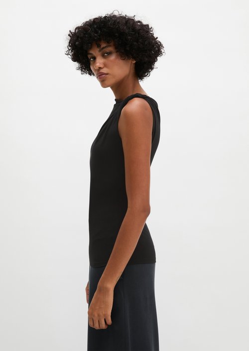 Jersey top slim — Black