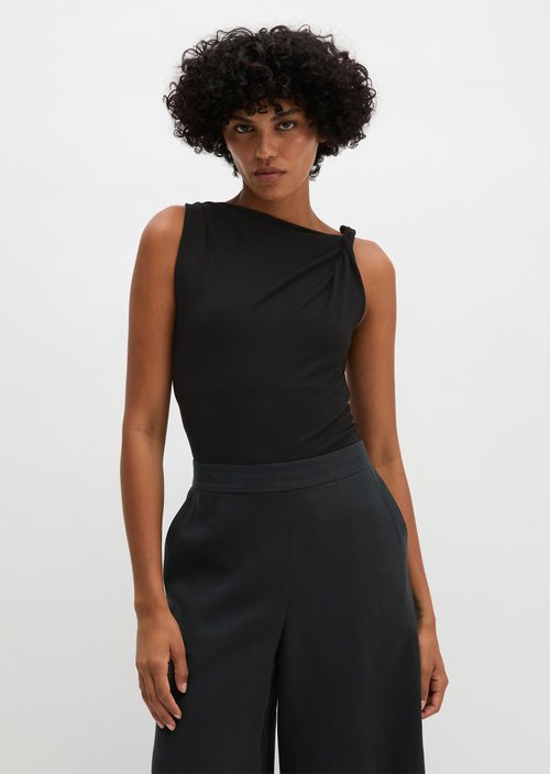 Jersey top slim — Black