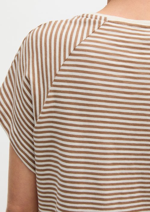 Gestreiftes T-Shirt regular — Medium Brown