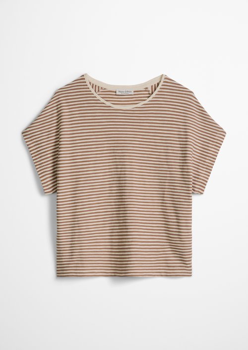 Gestreiftes T-Shirt regular — Medium Brown