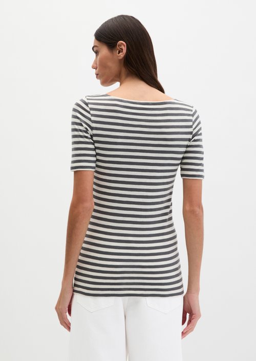 Regular striped T-shirt — Dark Grey