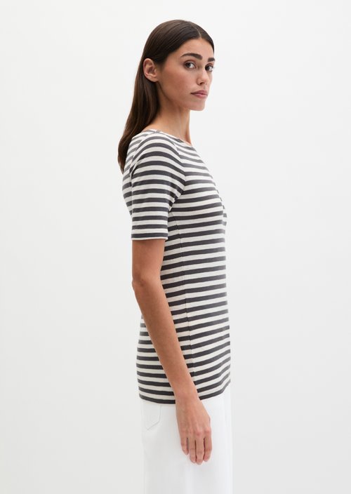 Regular striped T-shirt — Dark Grey