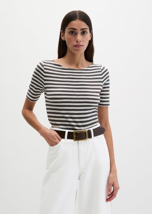 Regular striped T-shirt — Dark Grey