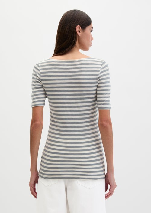 Regular striped T-shirt — Medium Blue